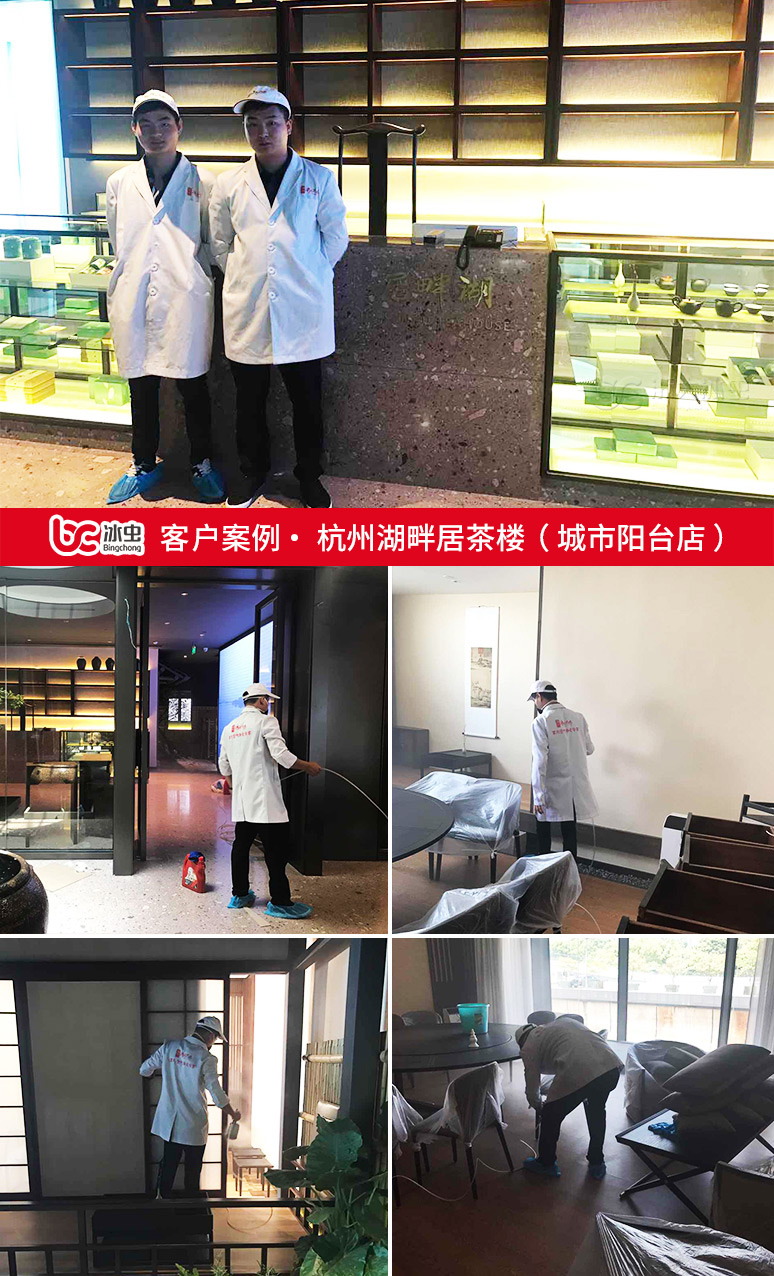  冰虫除甲醛客户案例-杭州湖畔居茶楼