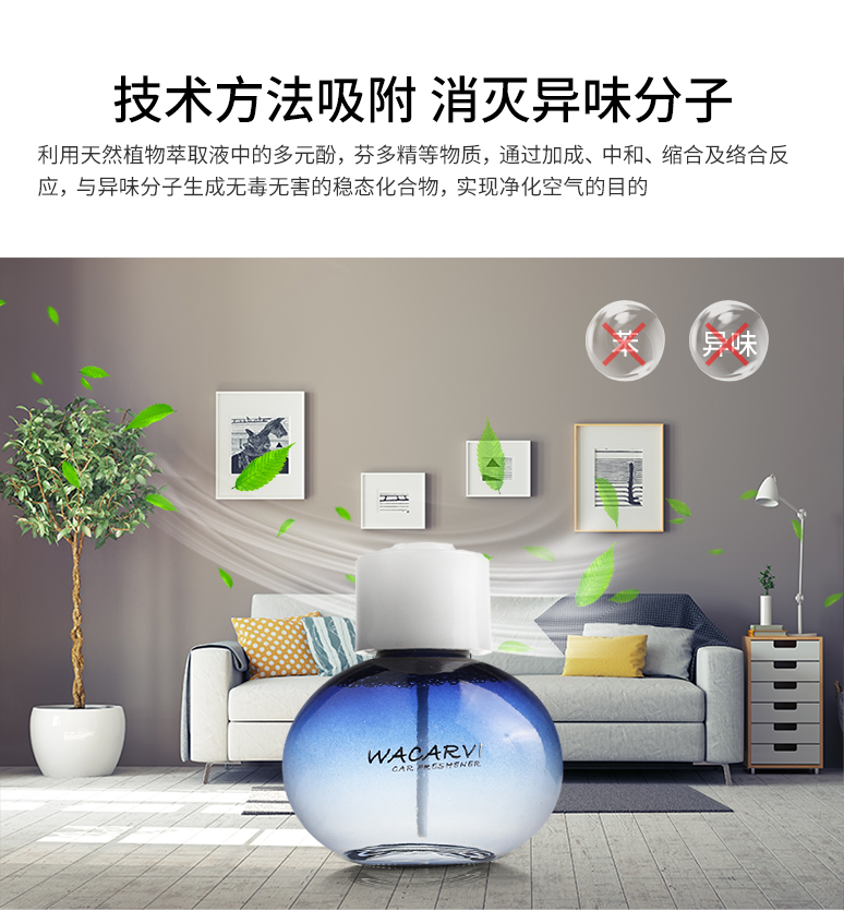 冰虫清空间-香氛型空气清新剂-技术方法吸附，消灭异味分子